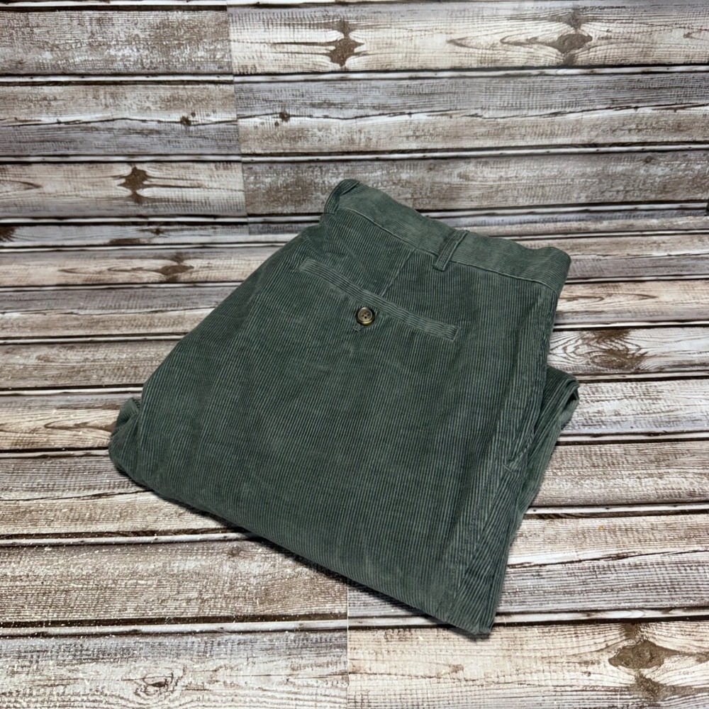 J. McLaughlin Corduroy Pants Mens 36x34 Green Straight Leg